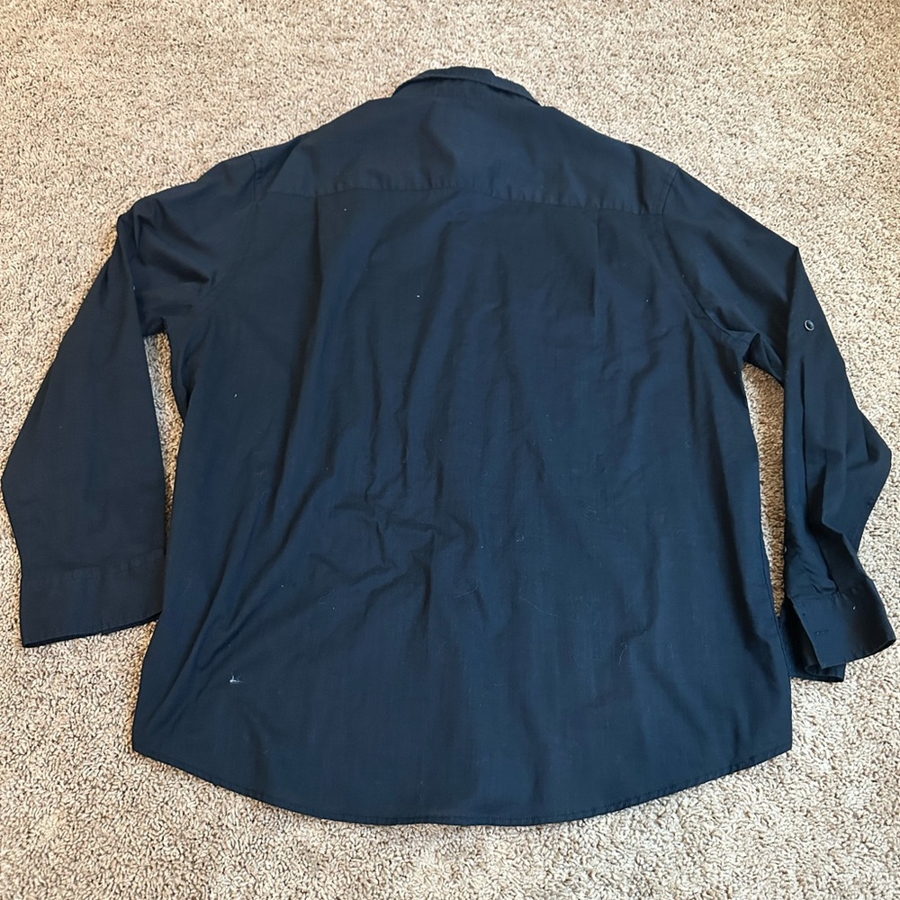 Alfani Men's Casual Button Down Shirt - Black - Picture 7 of 7